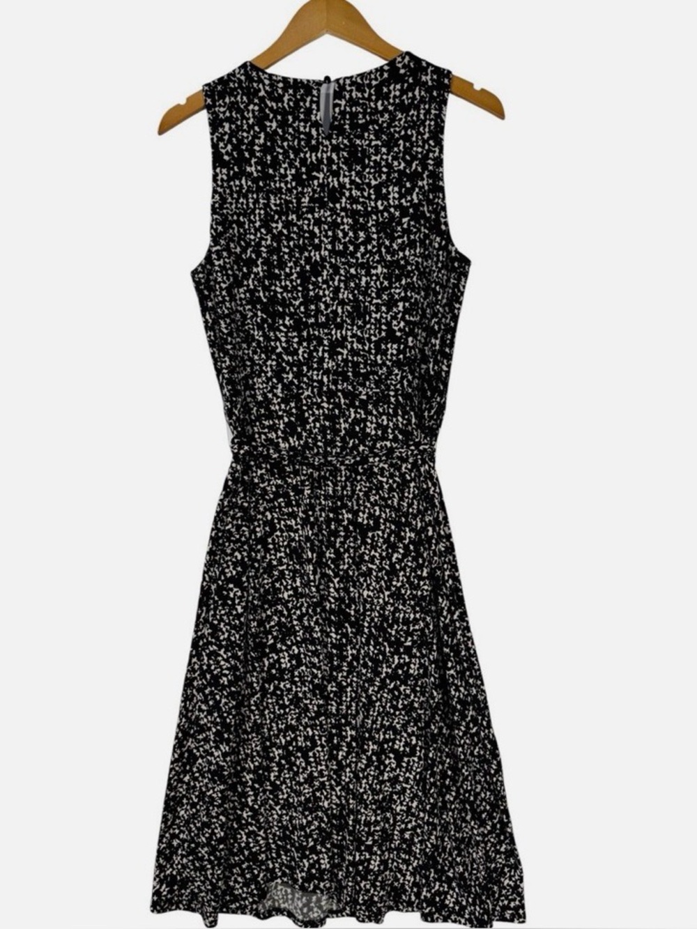 Ralph Lauren Black and White Sleeveless Midi A-Line Dress large